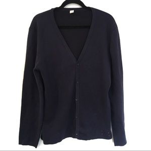[FIVE FOUR] Cotton Navy Button Front Cardigan M